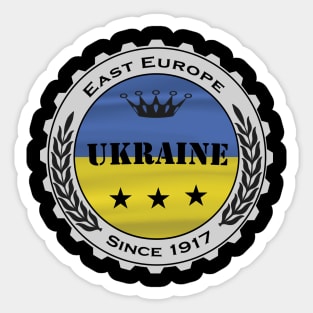 Ukraine Flagge Bierdeckel Vintage Design Sticker